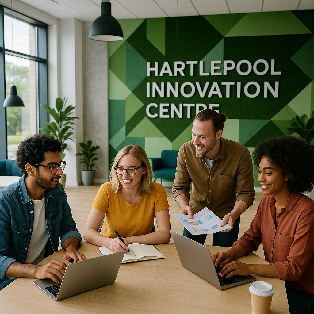 Modern, bright collaborative workspace within Hart